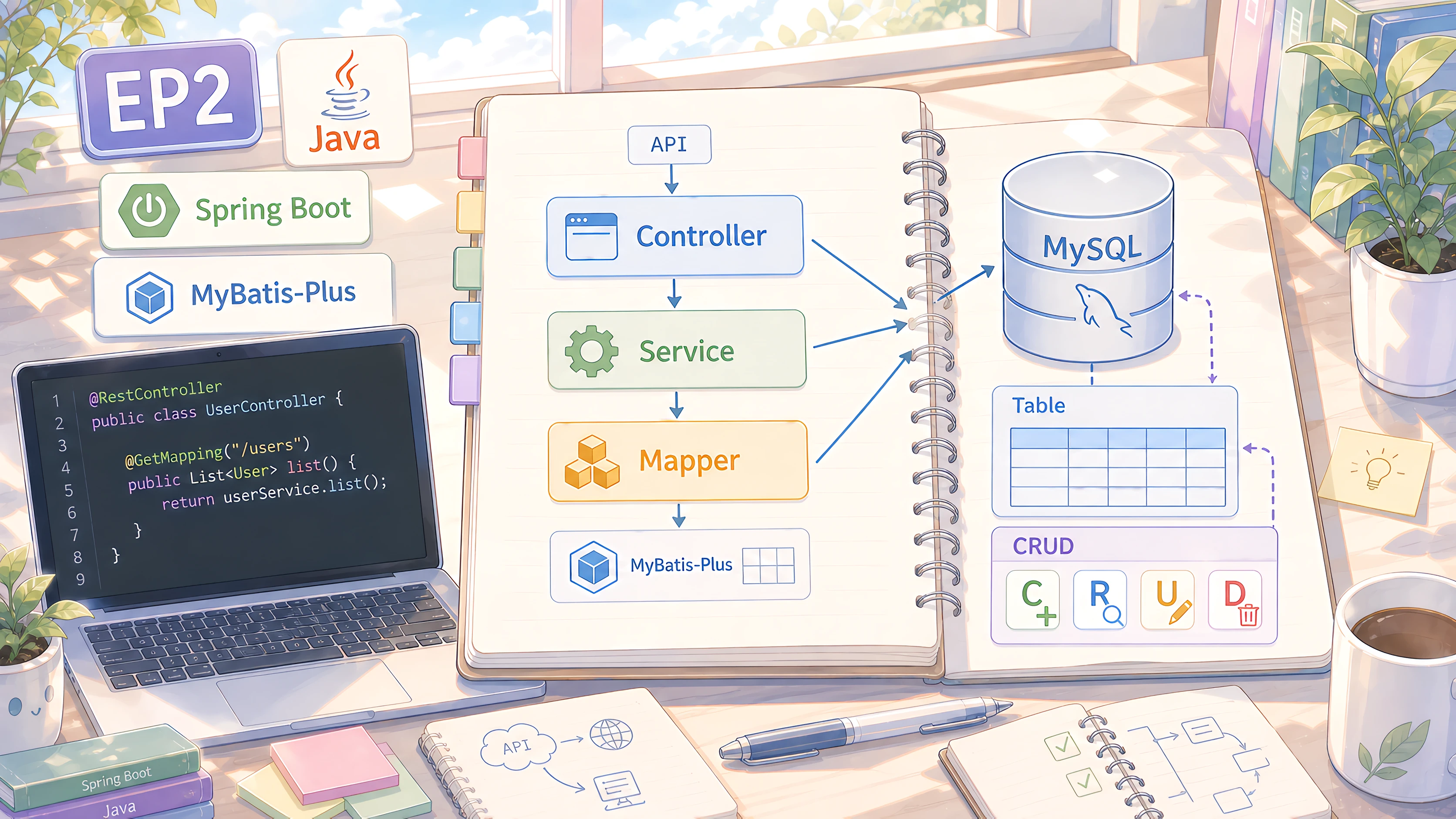 精弘网络 Java 后端微课 - EP2 业务分层与数据库操作